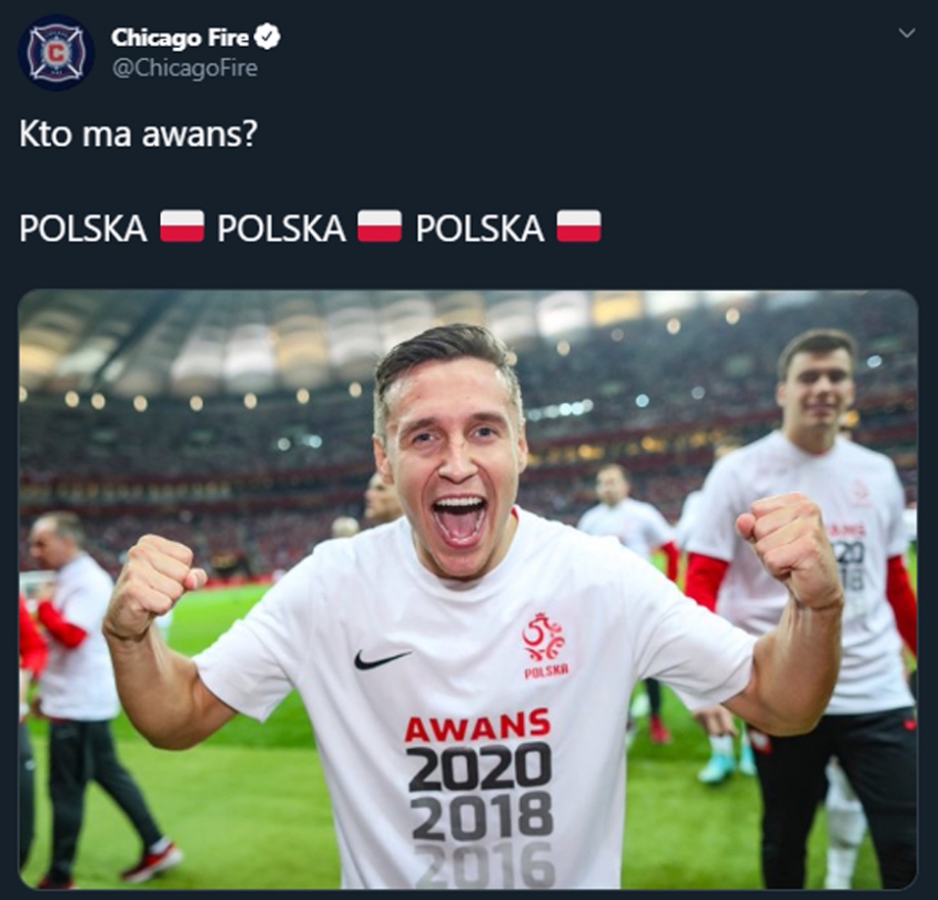 WPIS Chicago Fire po awansie Polski na EURO 2020! :D